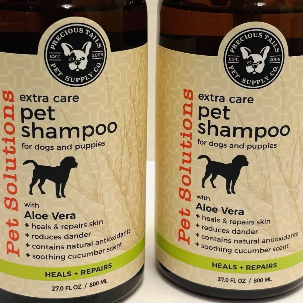 Precious Tails Pet Shampoo Skin Healing Repair Extra Care Reduce Dander Qty Of 2